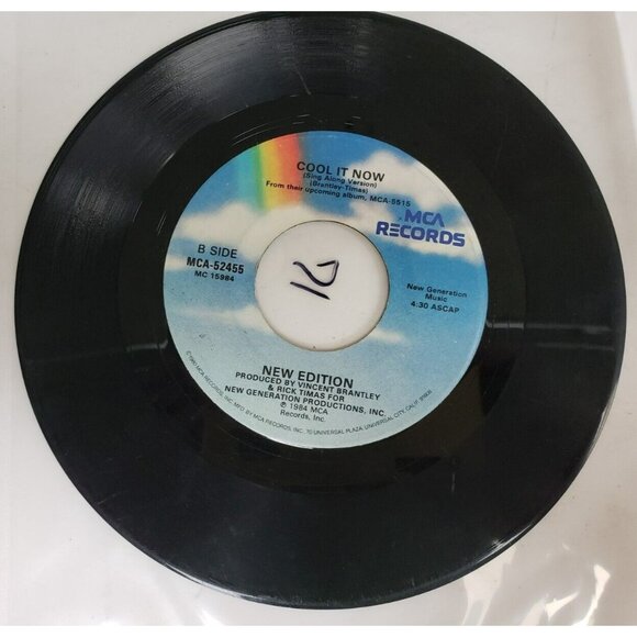 Record 45 RPM Vinyl  New Edition- Cool It Now VINTAGE 1984 - Picture 4 of 7